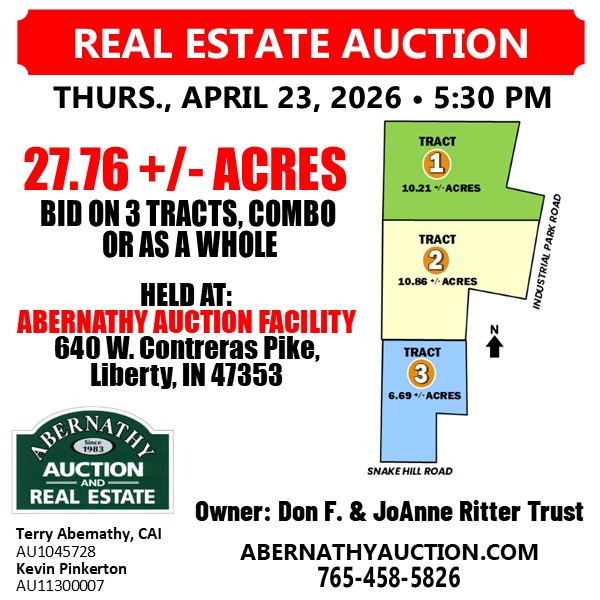 Large tract sign.Ritter